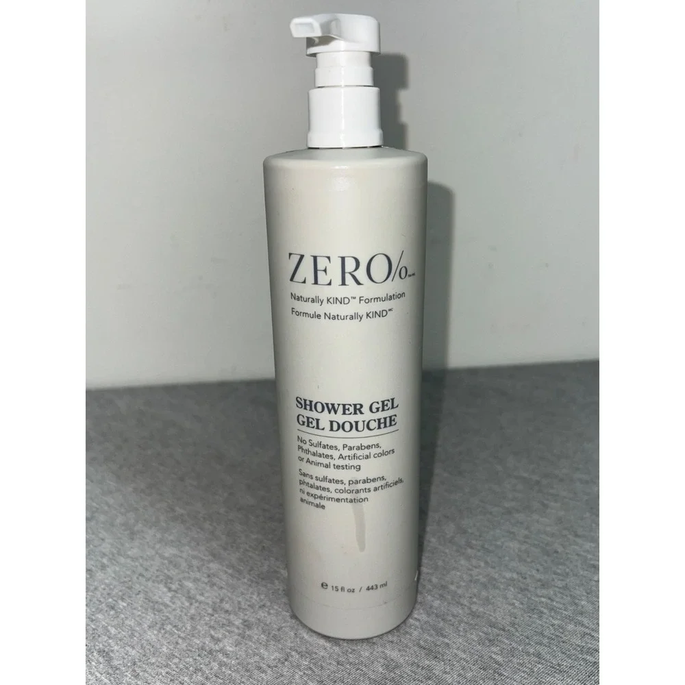Zero% Set Of Body Lotion Hand Soap & Shower Gel 15 Fl Oz Each Naturally Kind